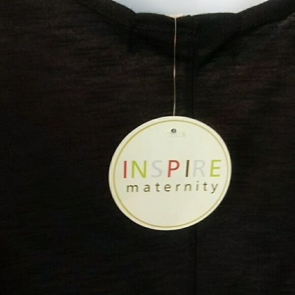 Inspire Black cold shoulder Maternity top - Picture 7 of 8